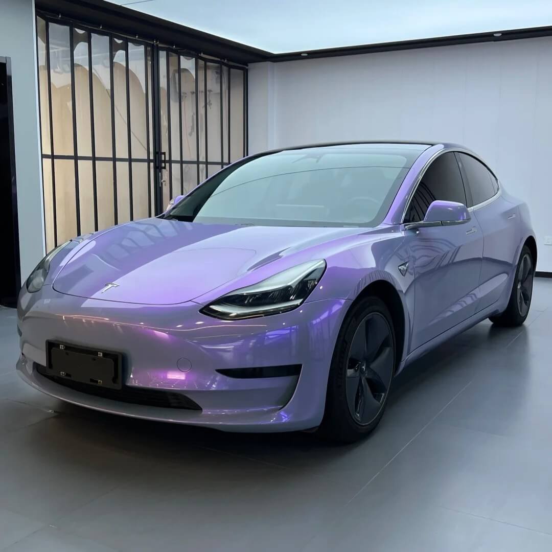 Gray Purple car wrap