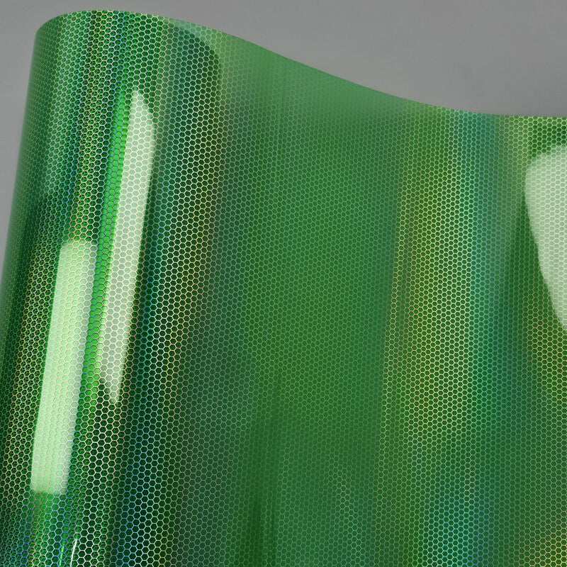Green Holographic Honeycomb Headlight Tint Film