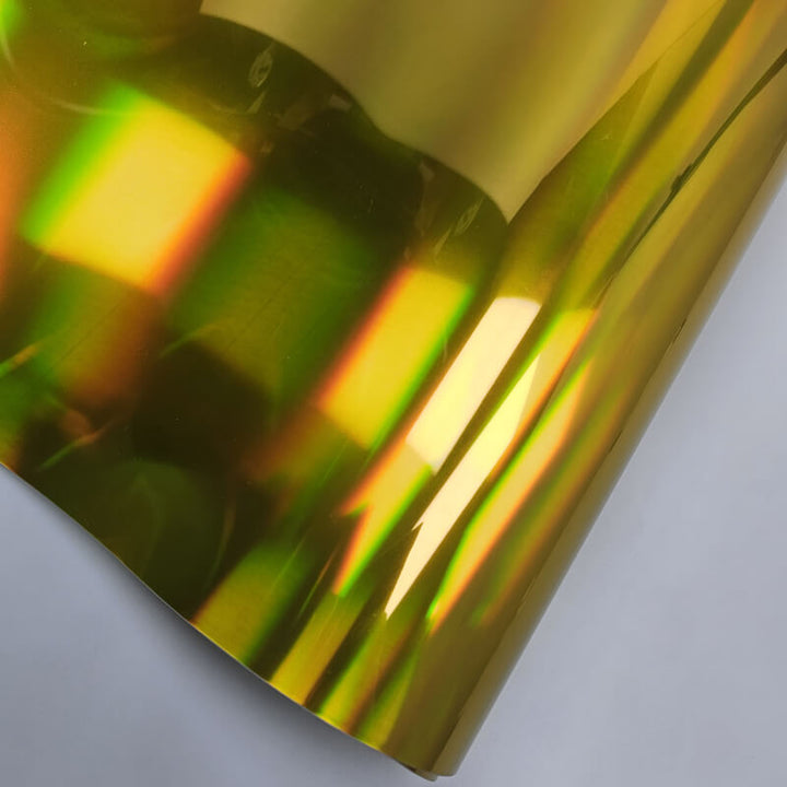 Holographic Chrome Gold Car Wrap
