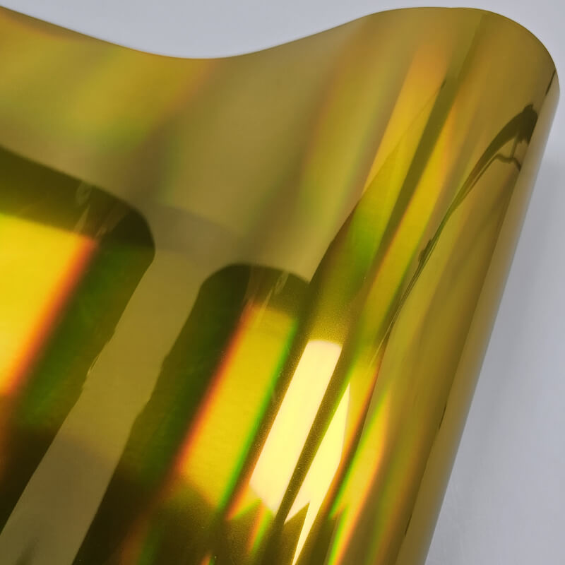 Holographic Chrome Gold Vinyl Film