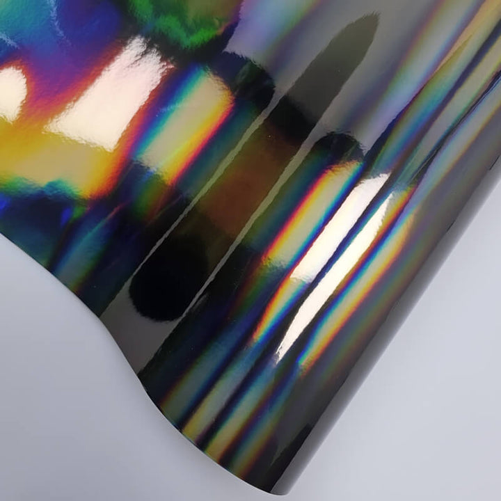 Holographic Chrome Gray Vinyl Film