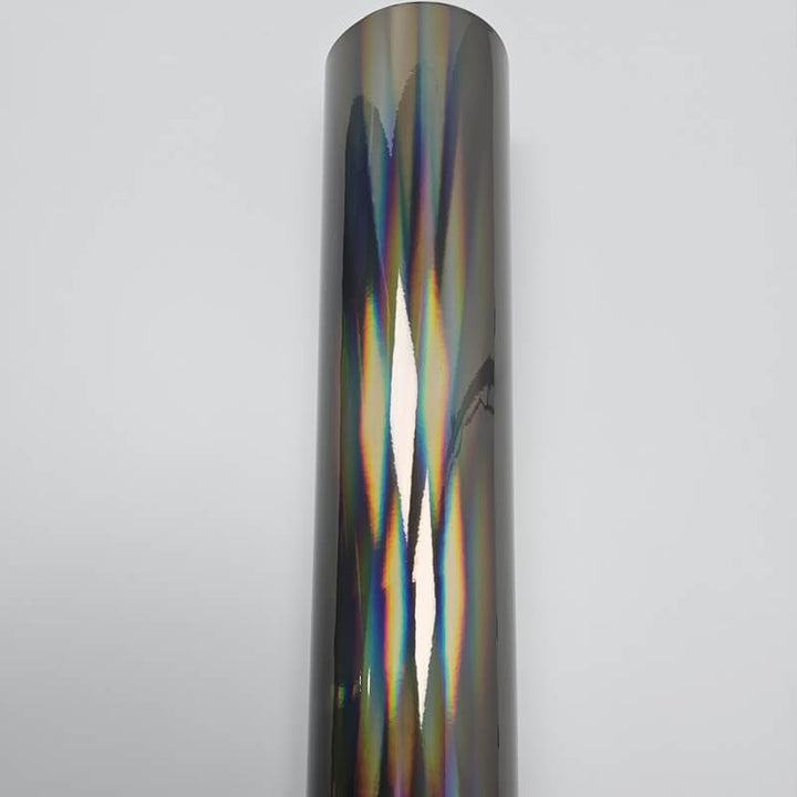 Holographic Chrome Gray Vinyl Roll