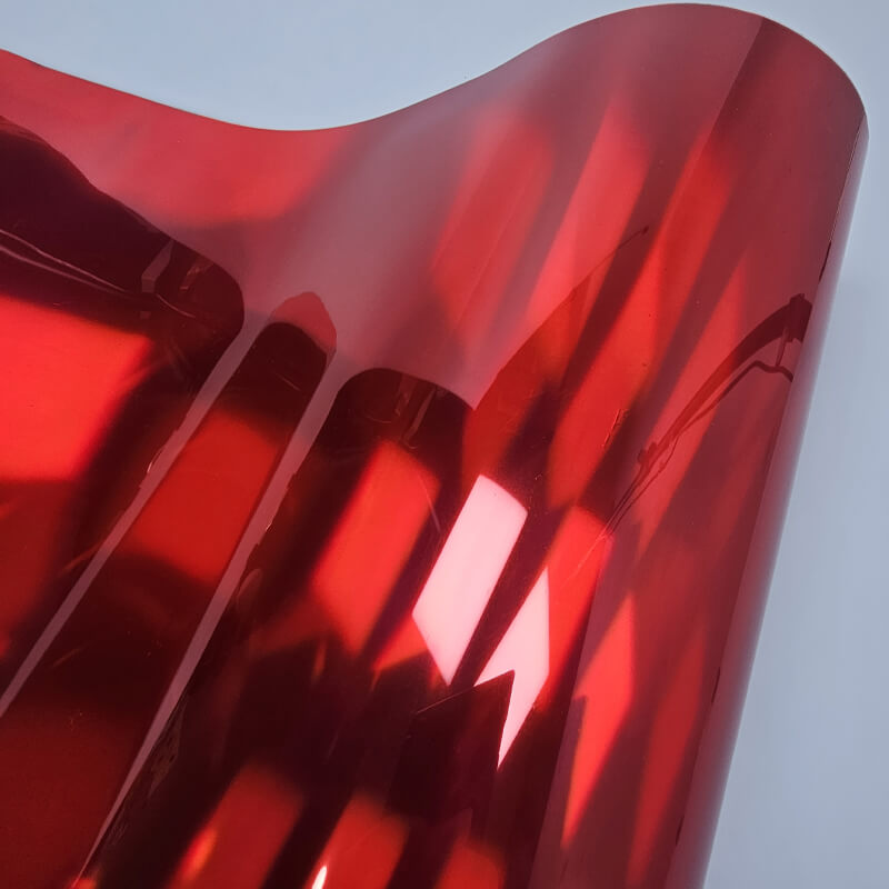 Holographic Chrome Red car Wrap