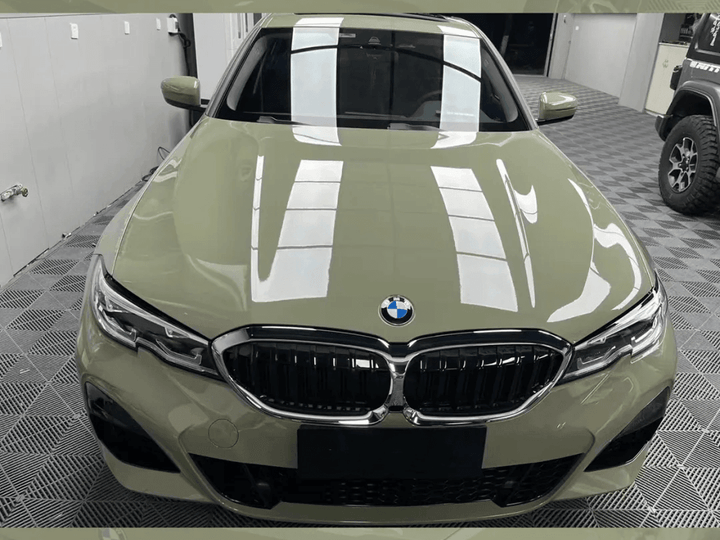 Khaki Green Vinyl Wrap for BMW