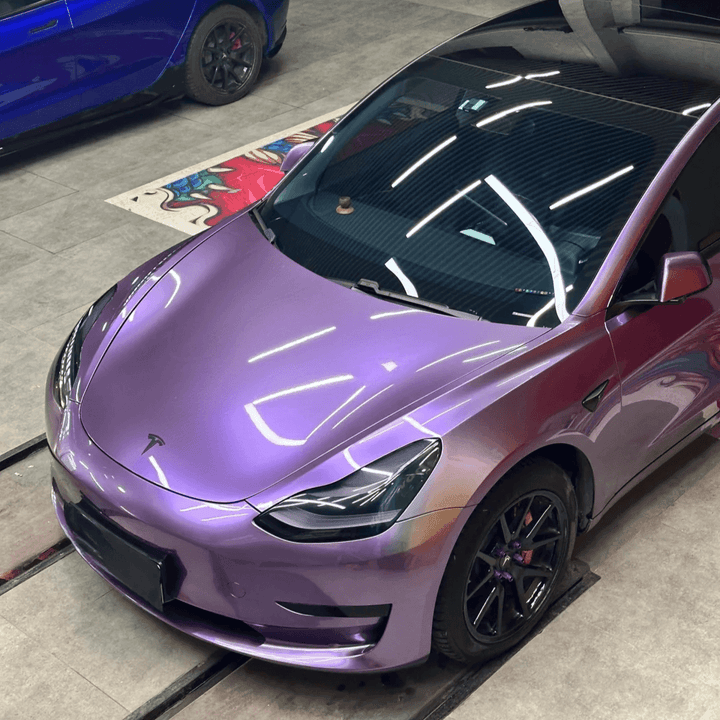 Liquid Metallic Purple Vinyl Wrap for model 3