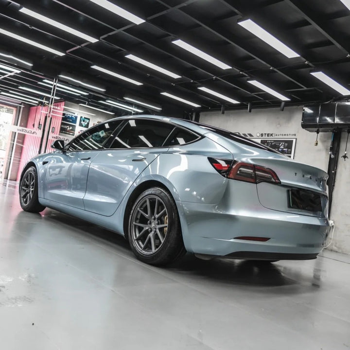 Liquid Metallic Jade Blue Car Wrap