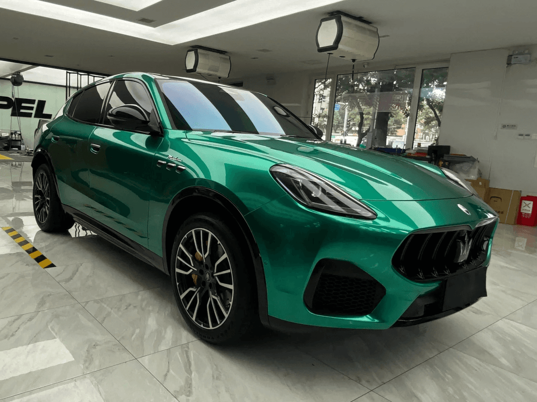 Maserati Gloss Metallic Emerald Green Vinyl Wrap