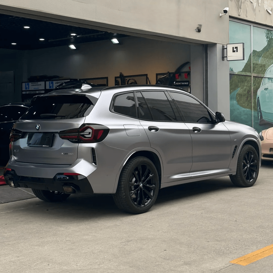 Matte Metallic Gray Aluminum Vinyl Wrap for BMW X5