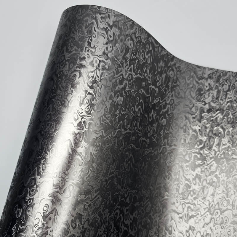 Matte Chrome Damascus Gray Camo Car Wrap