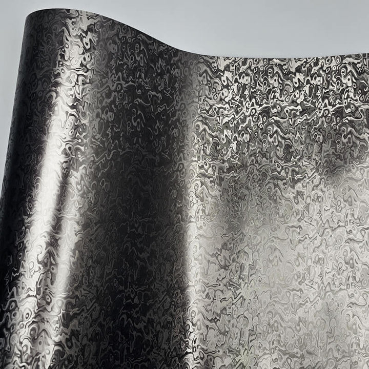 Matte Chrome Damascus Gray Camo Wrap