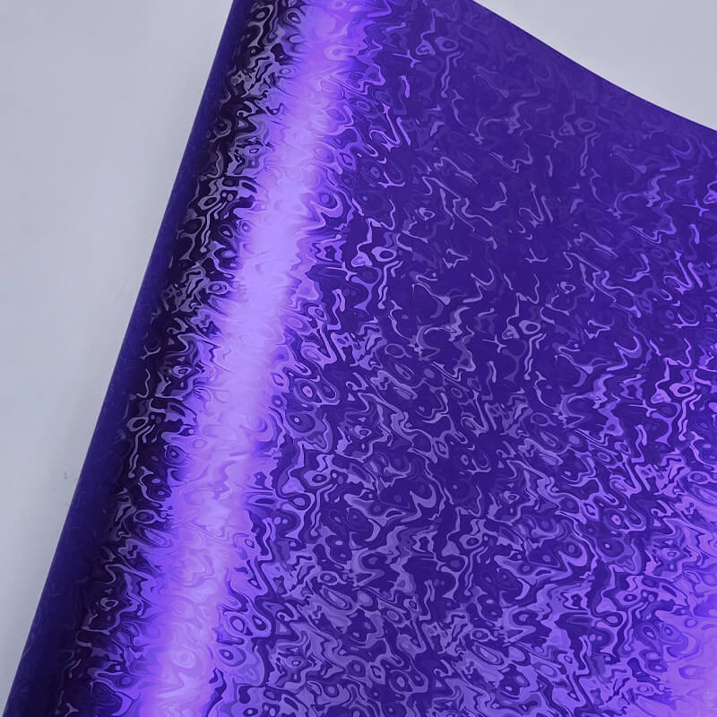 Matte Chrome Damascus Purple Camo Car Wrap