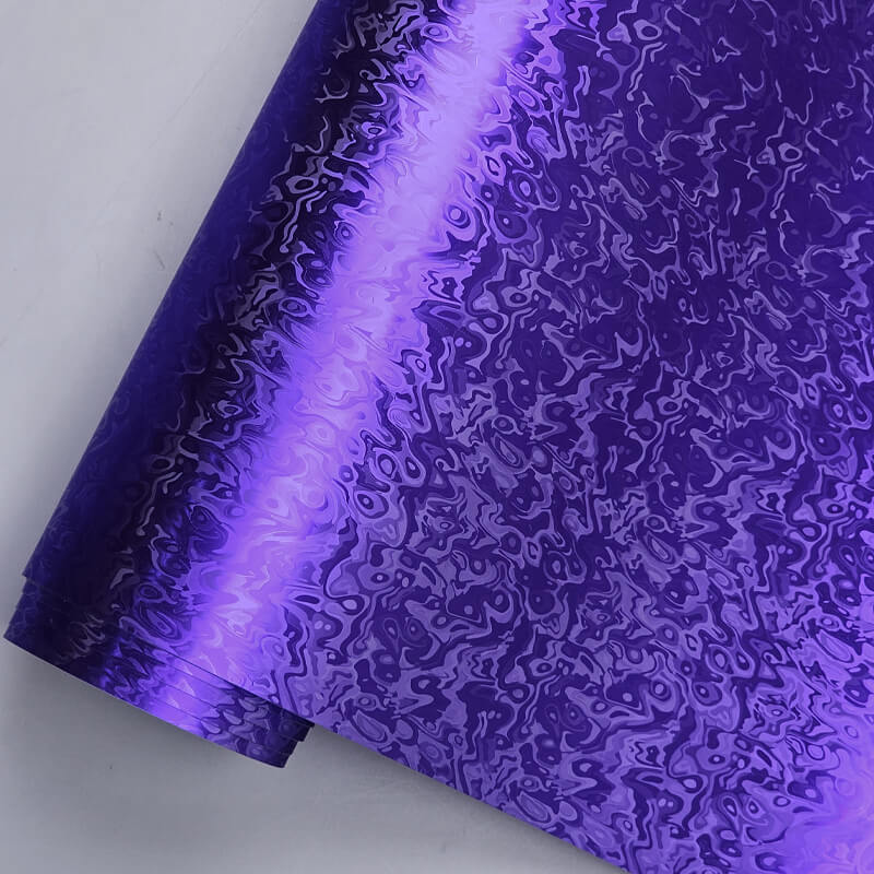 Matte Chrome Damascus Purple Camo Vinyl Wrap