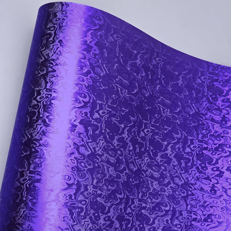 Matte Chrome Damascus Purple Camo Wrap