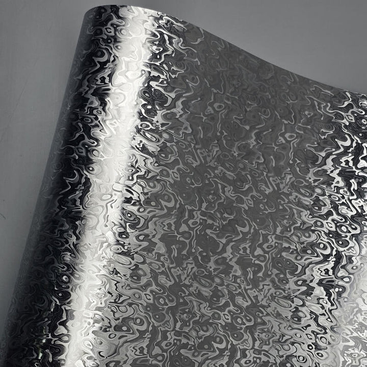 Matte Chrome Damascus Silver Camo Vinyl Film