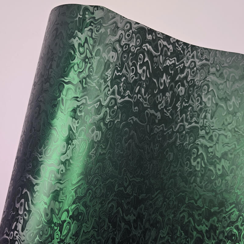 Matte Chrome Damascus Venom Green Camo Vinyl Film