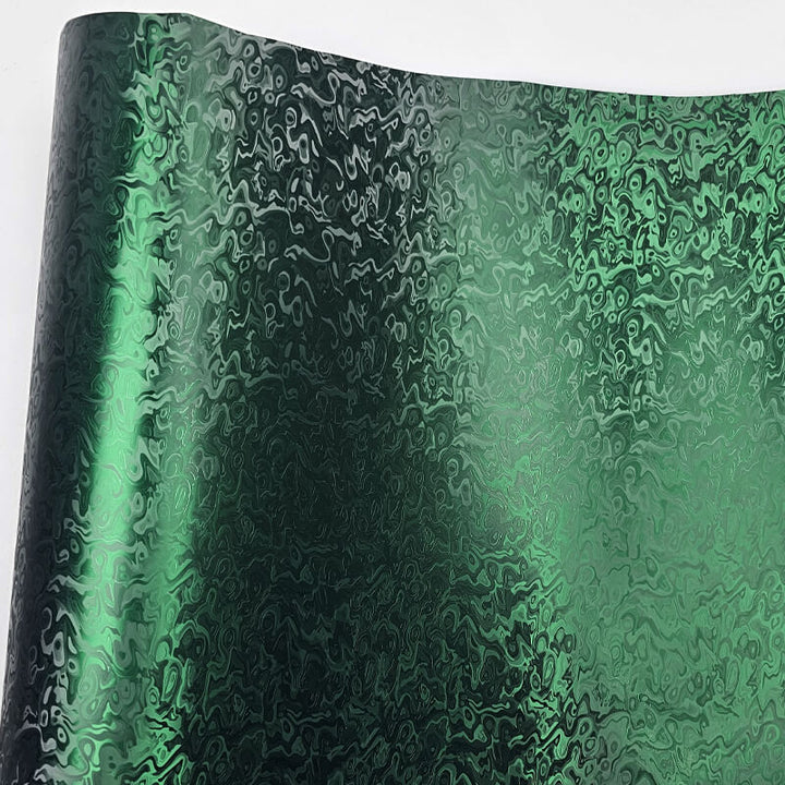 Matte Chrome Damascus Venom Green Camo Wrap
