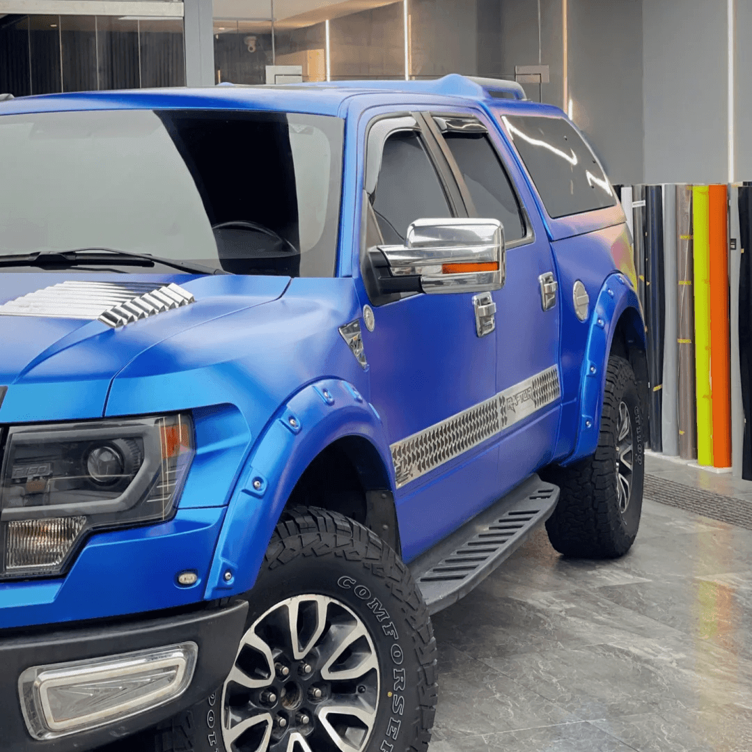 Matte Metallic Ocean Blue Car Wrap