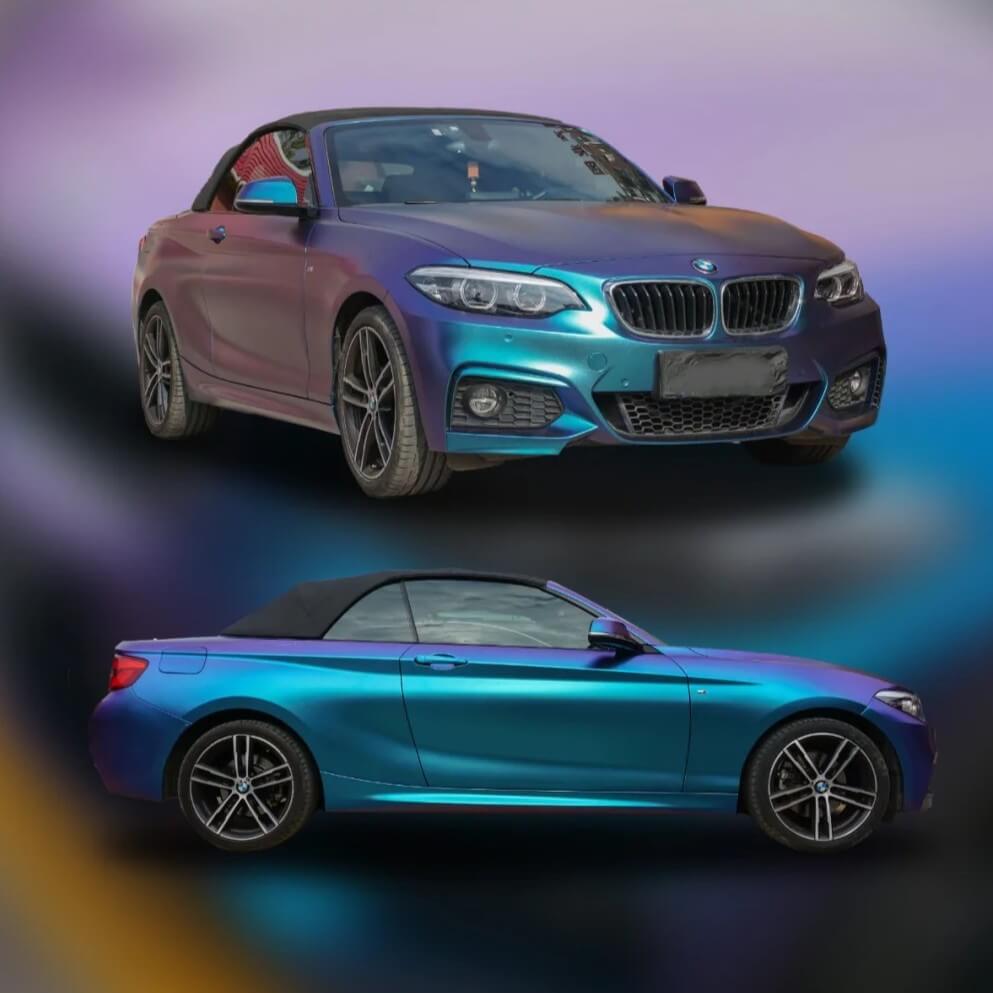Matte Metallic Purple Blue BMW Wrap