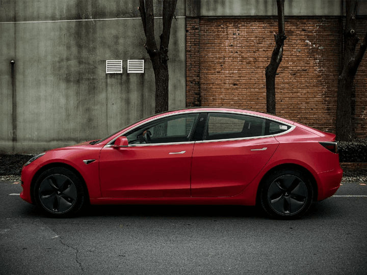 Matte Metallic Red Car Wrap