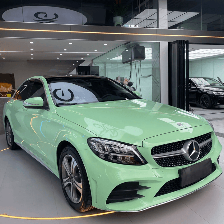 Mercedes Gloss Crystal Mint Green Vinyl Wrap