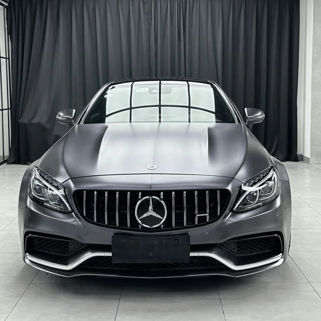 Mercedes Matte Metallic Dark Gray Vinyl Wrap