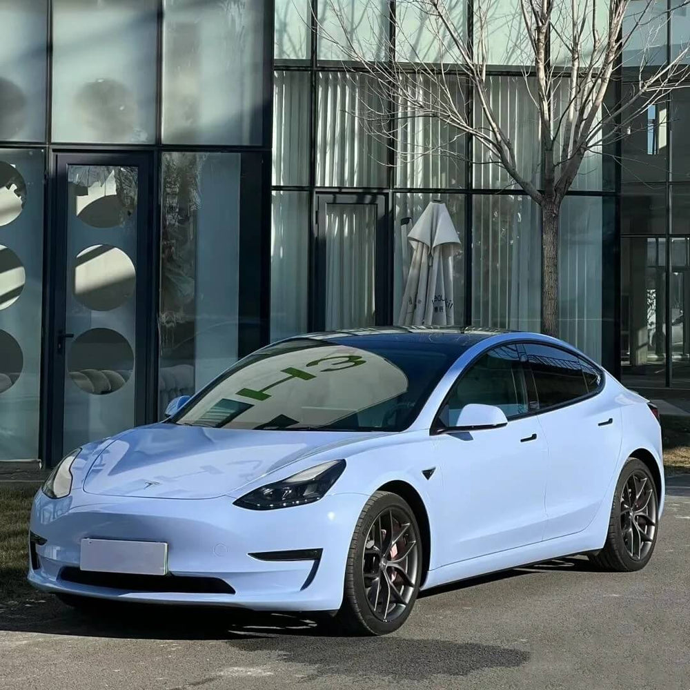 Model 3 Glossy Mist Blue Wrap