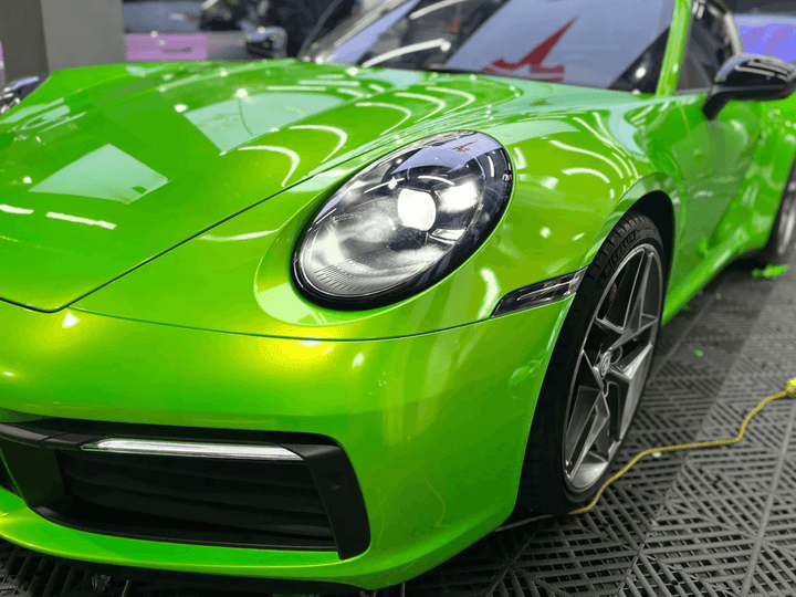 Neon Green Pearlescent Metallic Vinyl Wrap