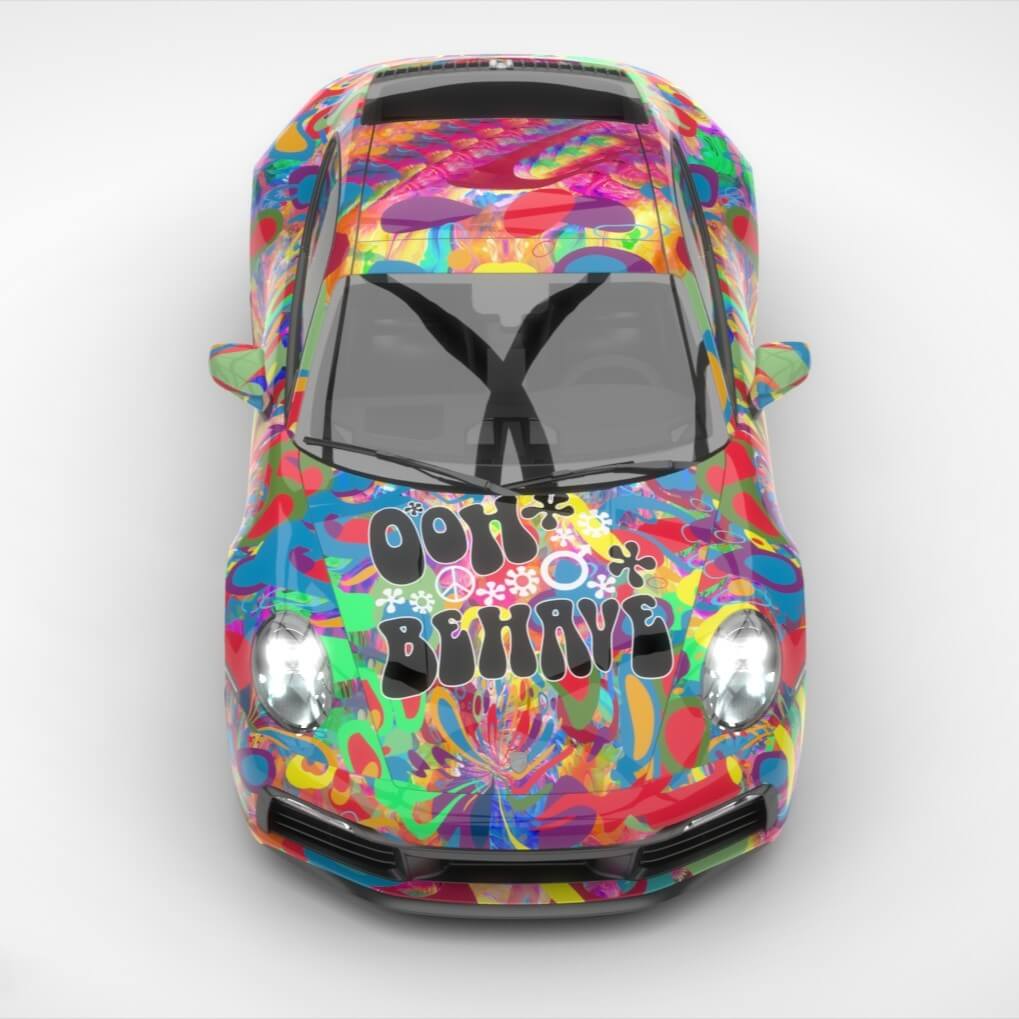 Oil Painting Graffiti Vinyl Wrap