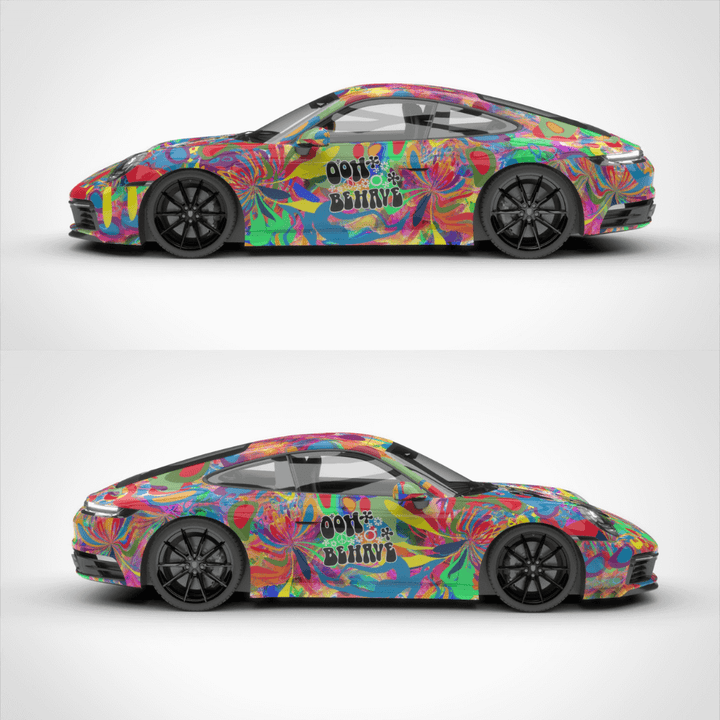 Oil Painting Graffiti Car Wrap
