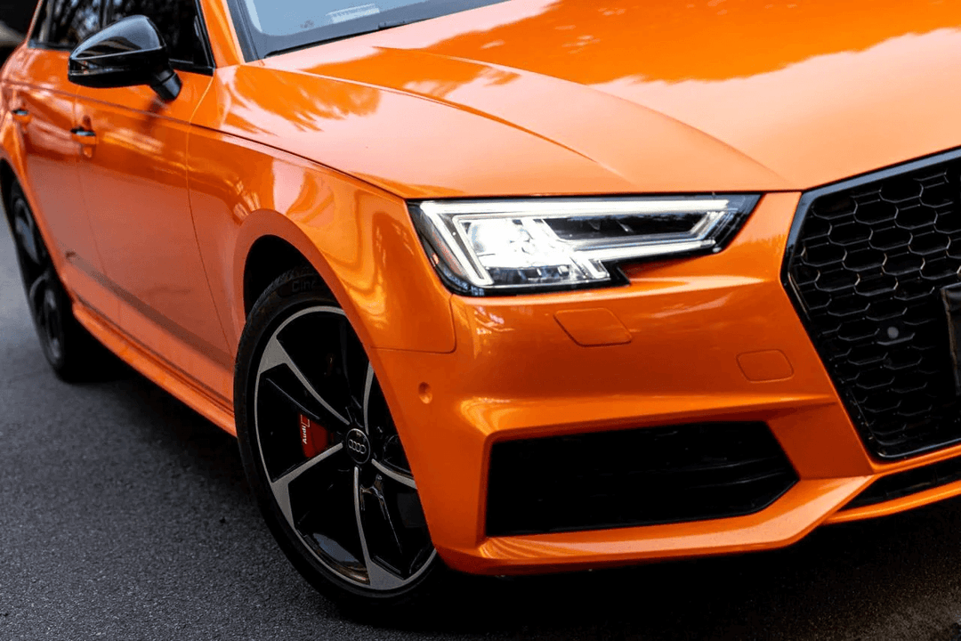 Orange Pearlescent Metallic Vinyl Wrap for Audi