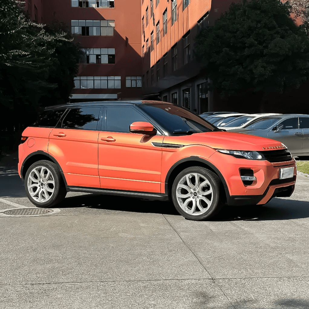 Orange Pearlescent Metallic Vinyl Wrap for range rover