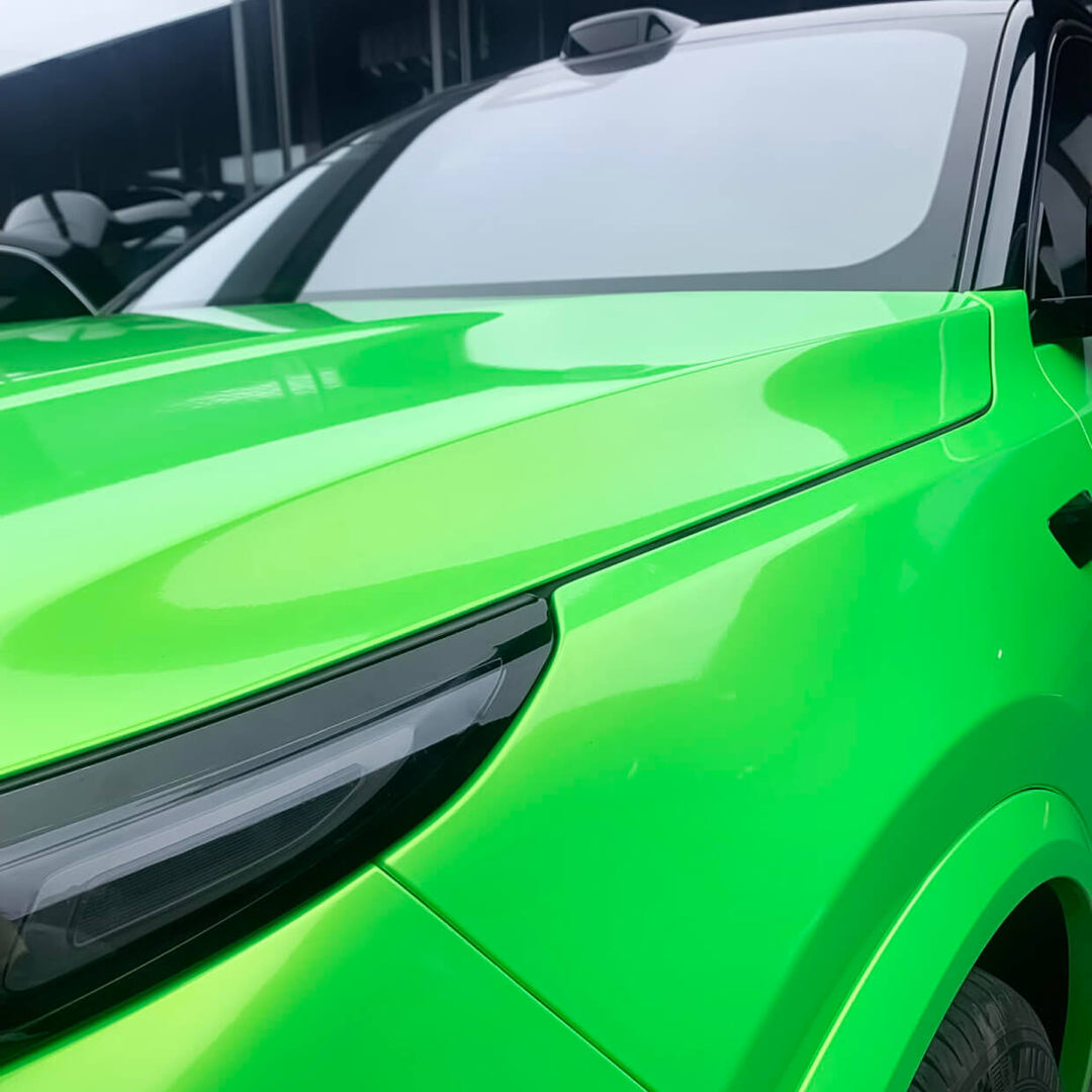 Pearlescent Neon Green Color PPF Finish