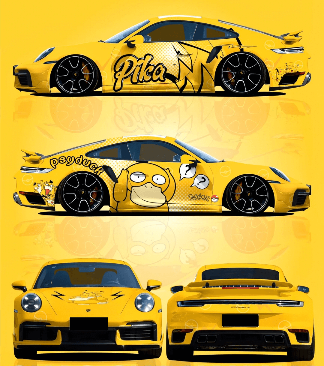 Pokemon psyduck Car Wrap