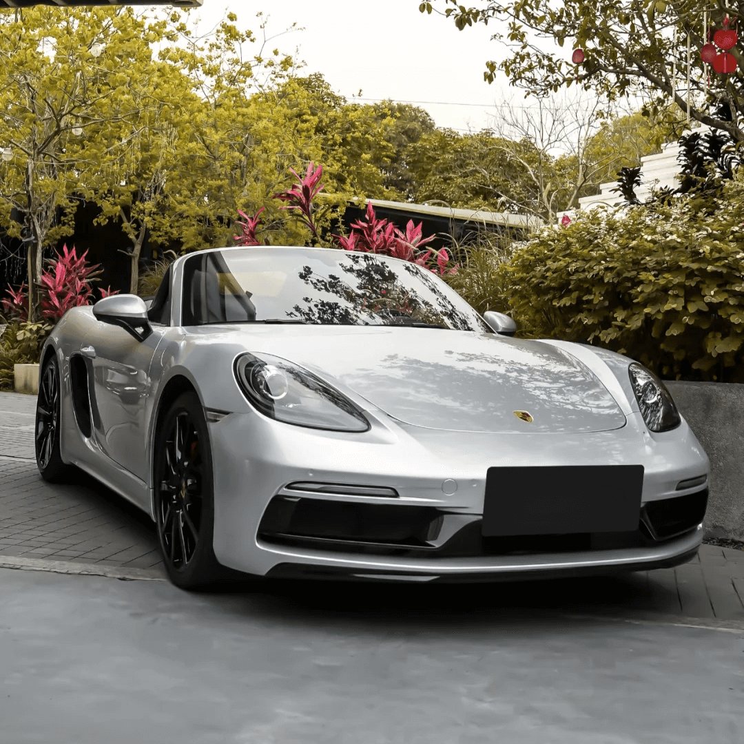 Porsche Gloss Metallic Silver Vinyl Wrap 