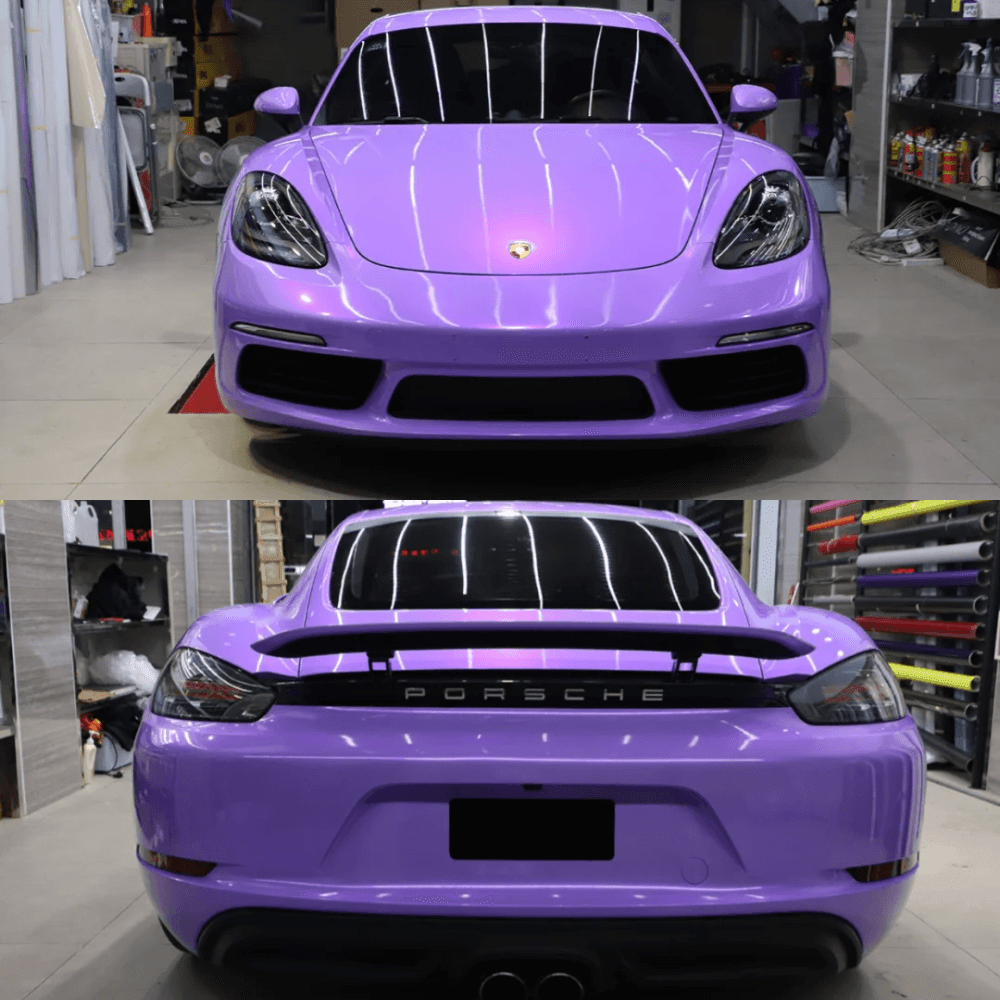 Porsche Purple Pearlescent Metallic Vinyl Wrap