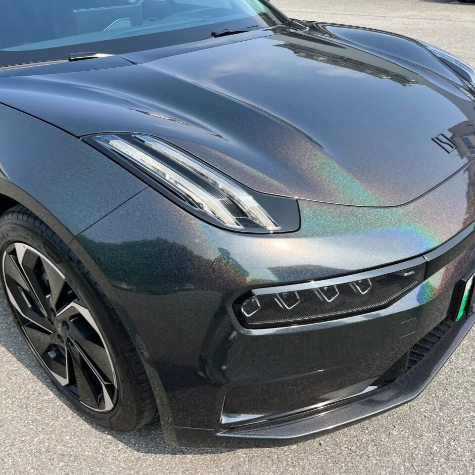 Rainbow Metallic Black Wrap