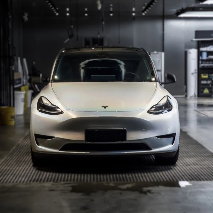 Rainbow white car wrap