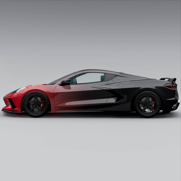 Red Black Gradient Vinyl Wrap