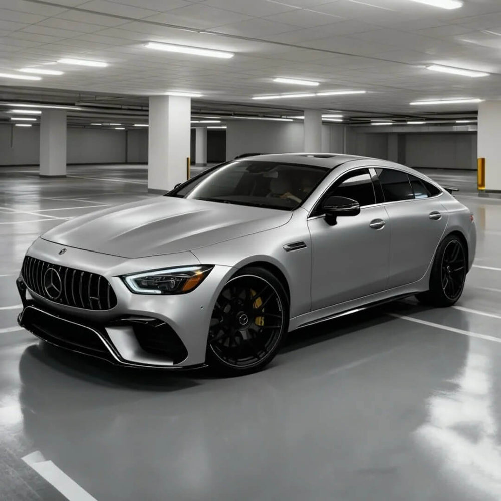 Satin Gray Silver Color PPF Car Wrap