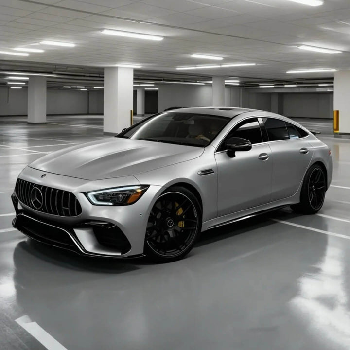 Satin Gray Silver Color PPF Car Wrap