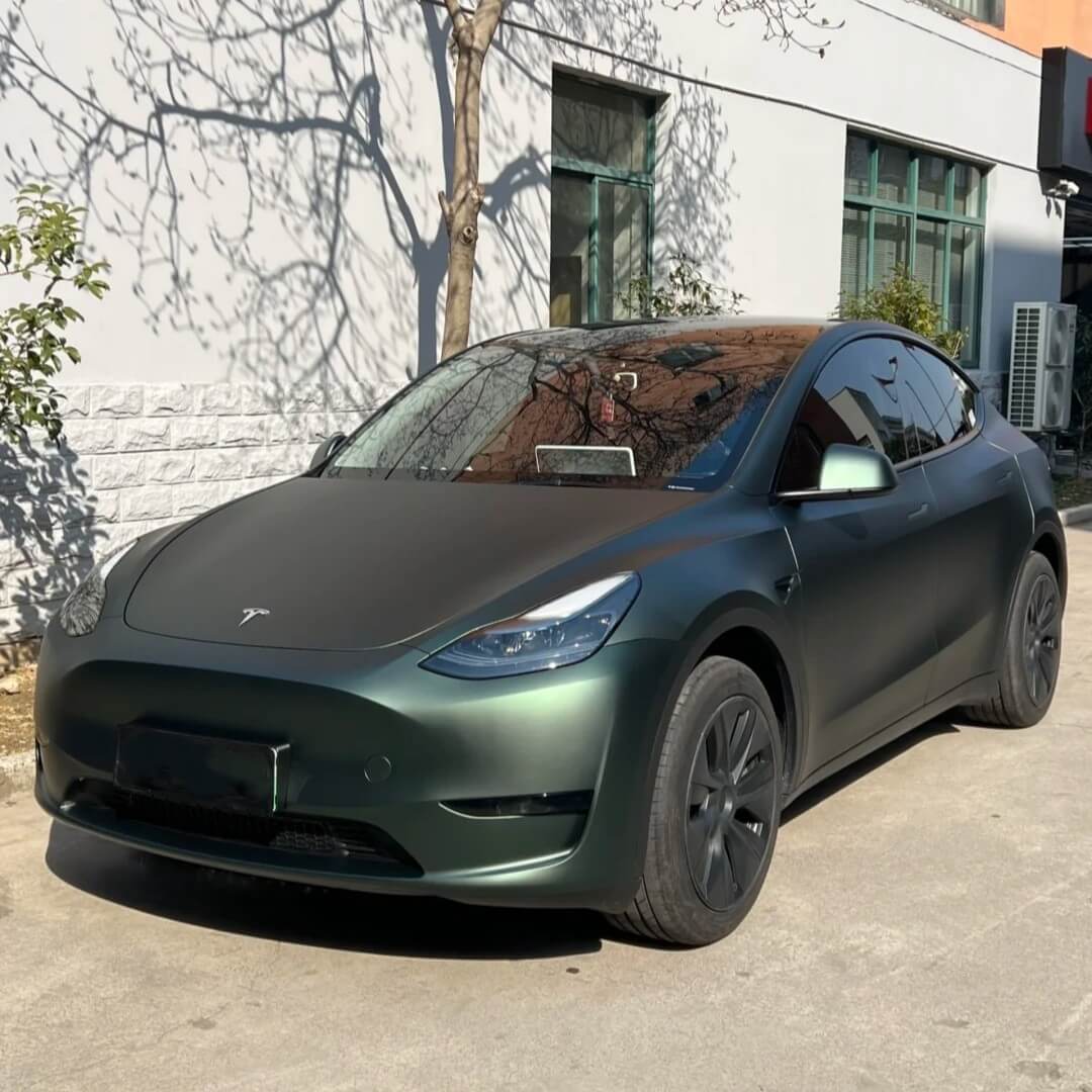 Satin Metallic Ghost Green Car Wrap