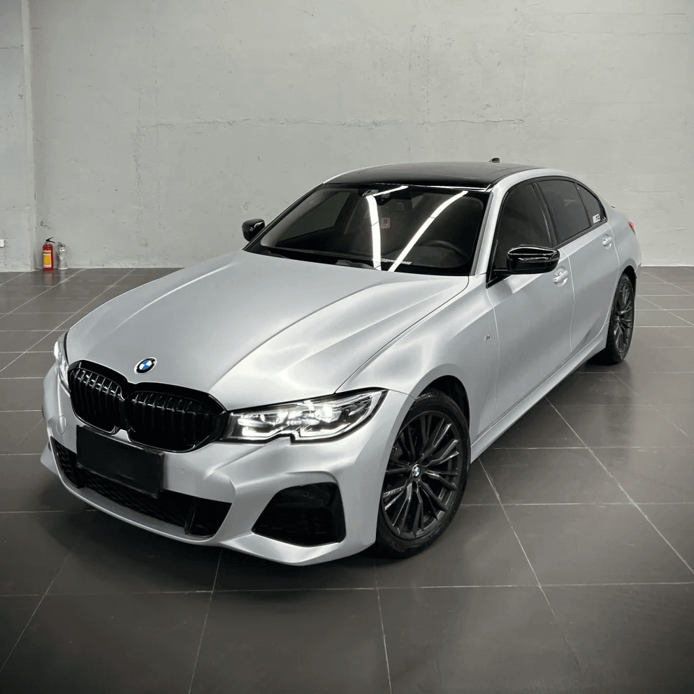 Satin Metallic Silver Car Wrap