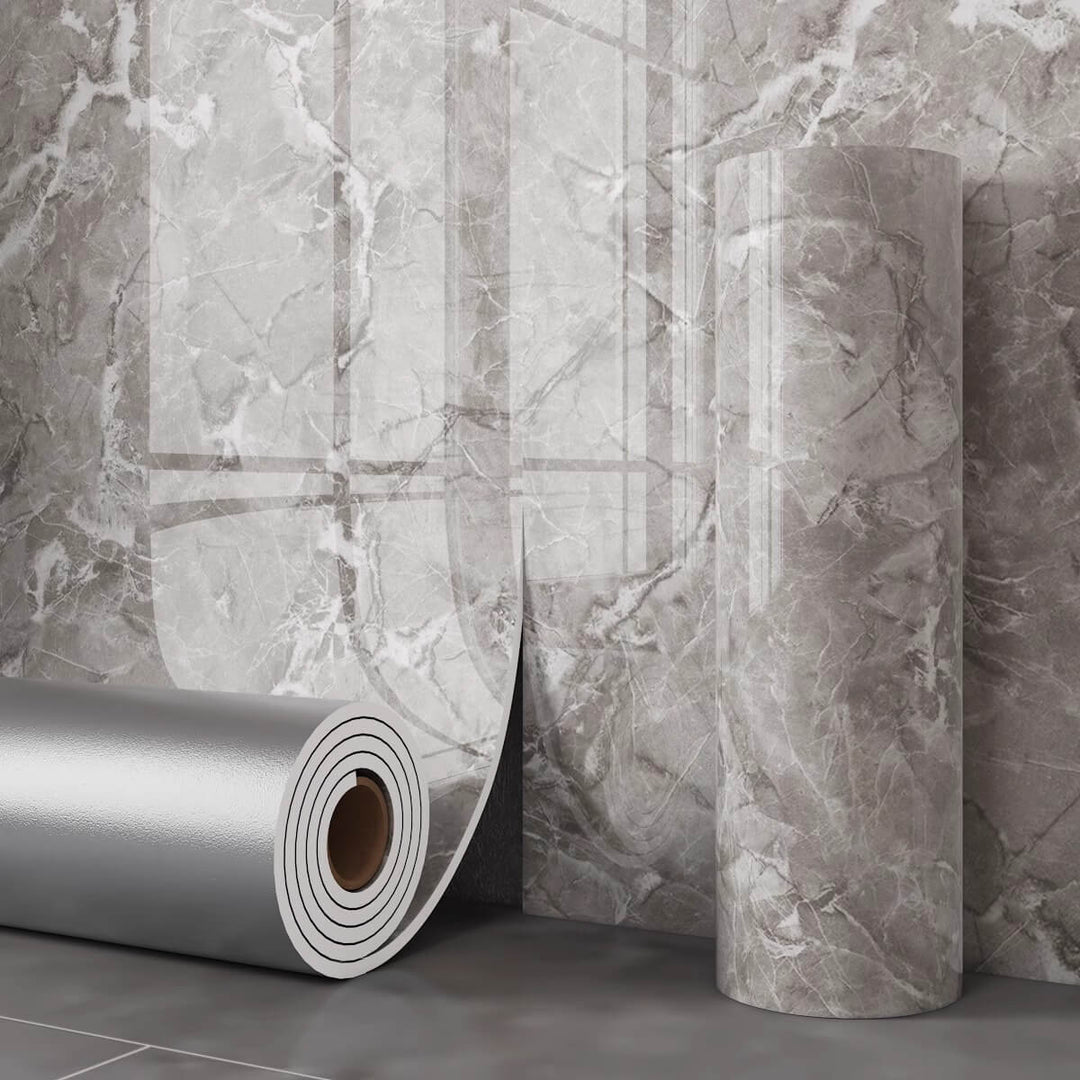 Self-Adhesive Eurasian Grey Marble Wallpaper