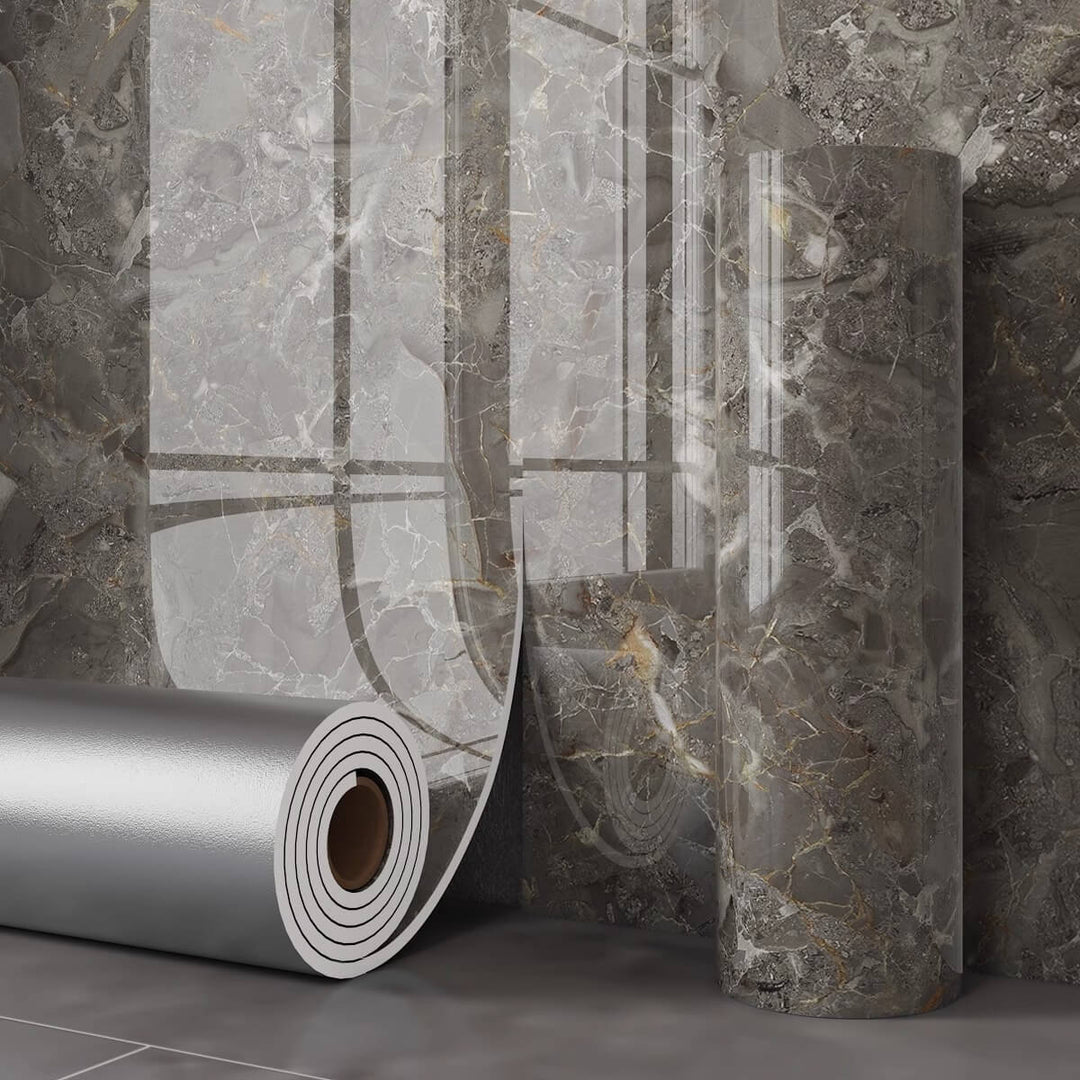 Self-Adhesive Greek Rock Grey Marble Wallpaper