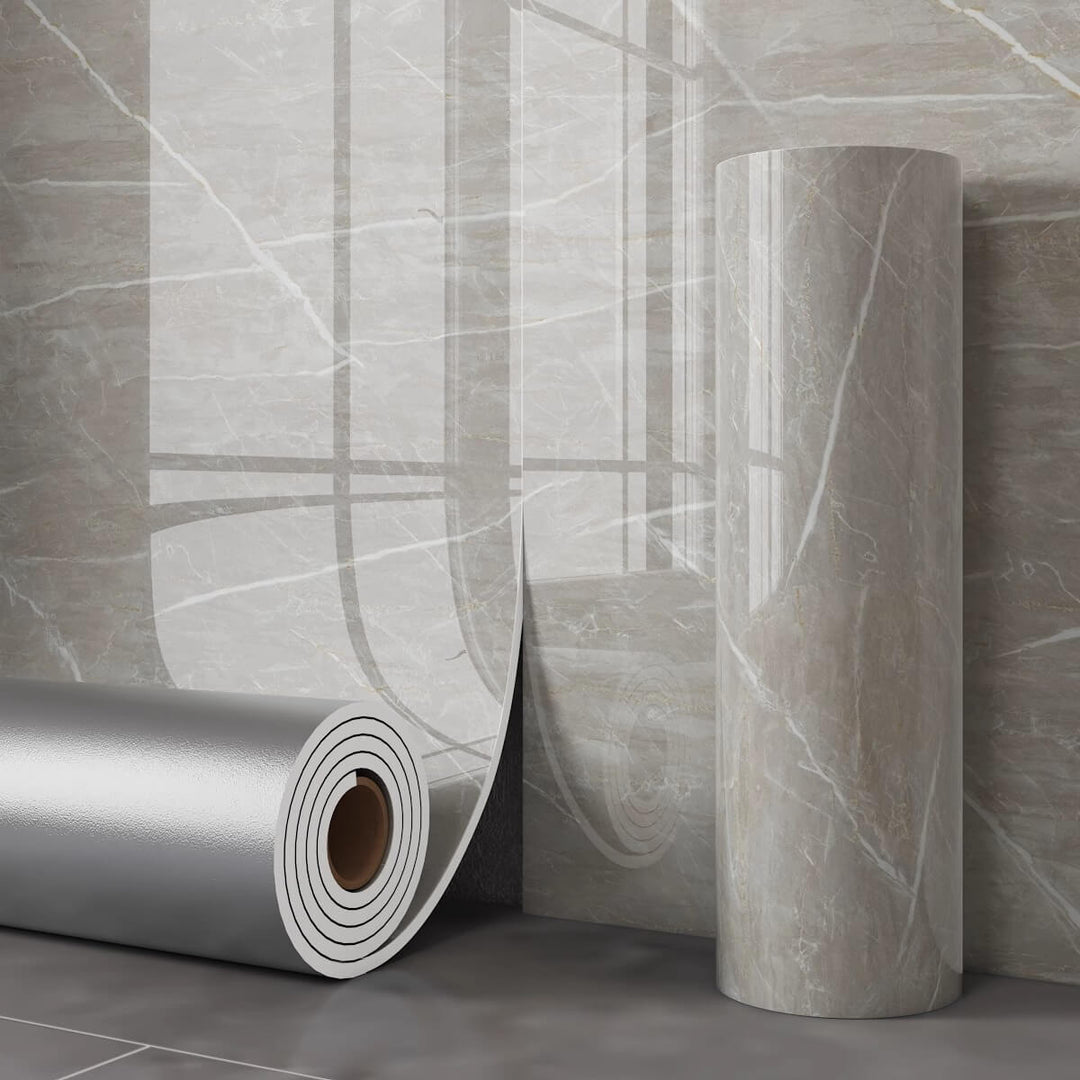 Self-Adhesive Tundra Grey Marble Wallpaper