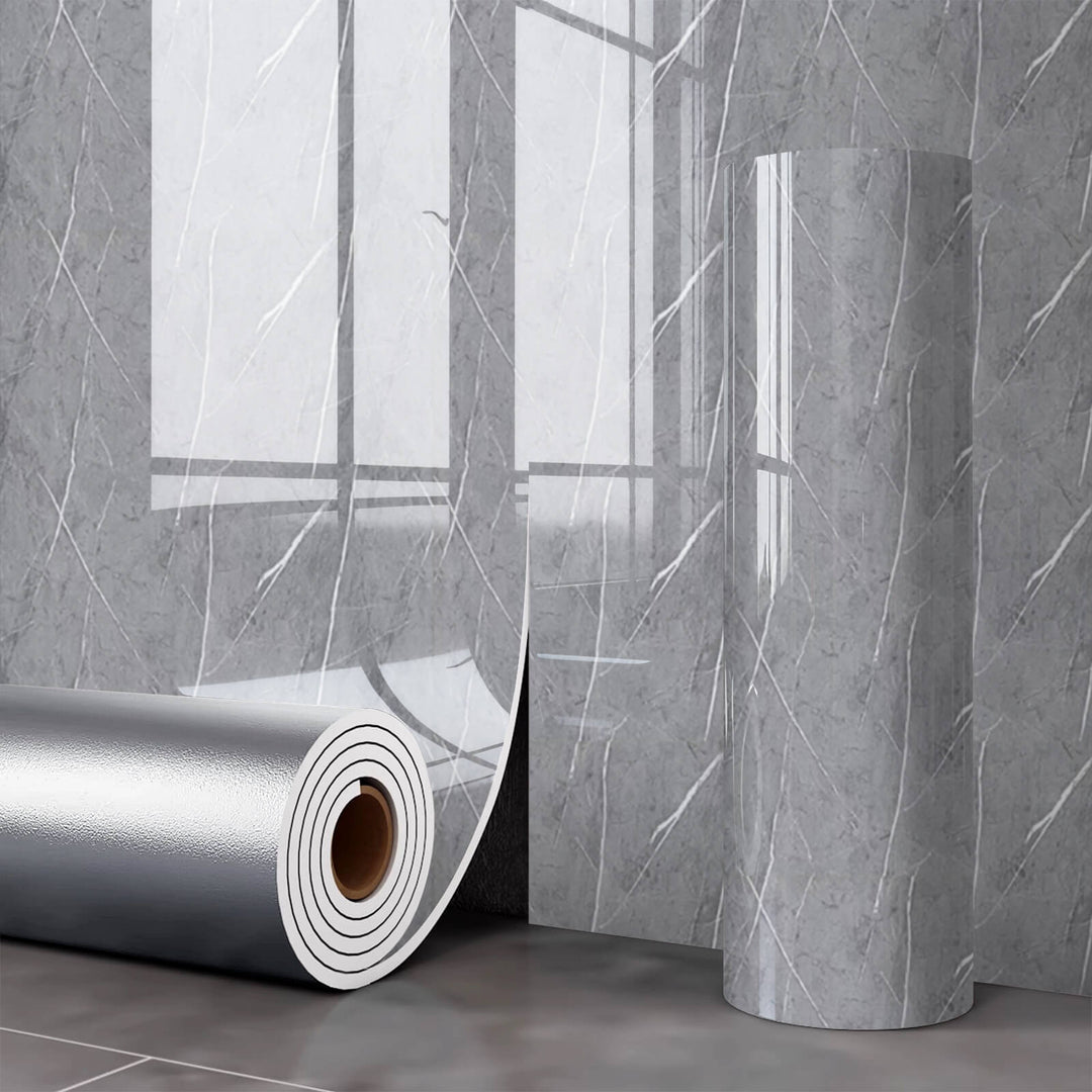 Self-Adhesive Twilight Grey Marble Wallpaper