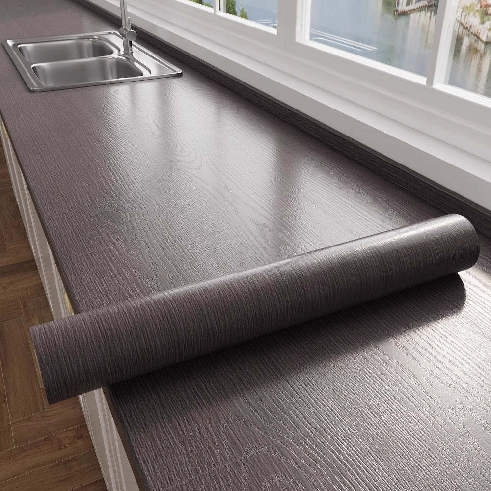 Smoked Grey Wood Grain Vinyl Wrap