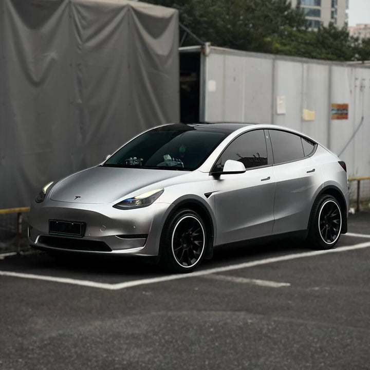 Tesla Alexander Silver Vinyl Wrap