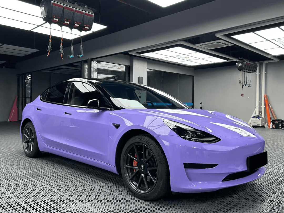 Tesla Model 3 Gloss Crystal Lavender Vinyl Wrap