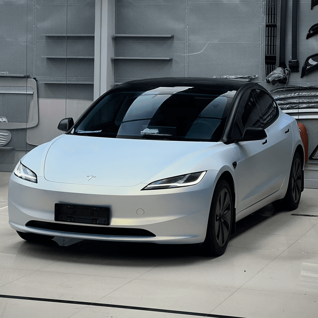 Tesla Color Shift Satin Metallic Blue Gold Color PPF